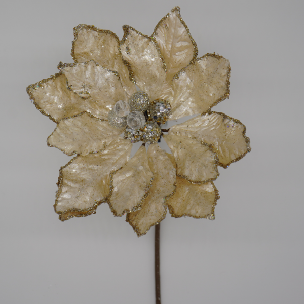 Shiny Pearl Glitter Poinsettia