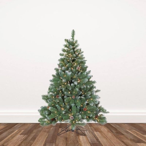 Pre-lit Royal Majestic Fir Artificial Christmas Trees - 5-foot