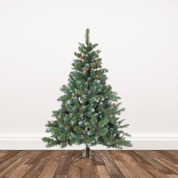 Pre-lit Royal Majestic Fir Artificial Christmas Trees - 5-foot