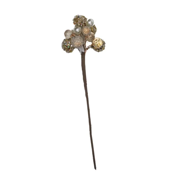 Light Gold Berry Cluster Pick