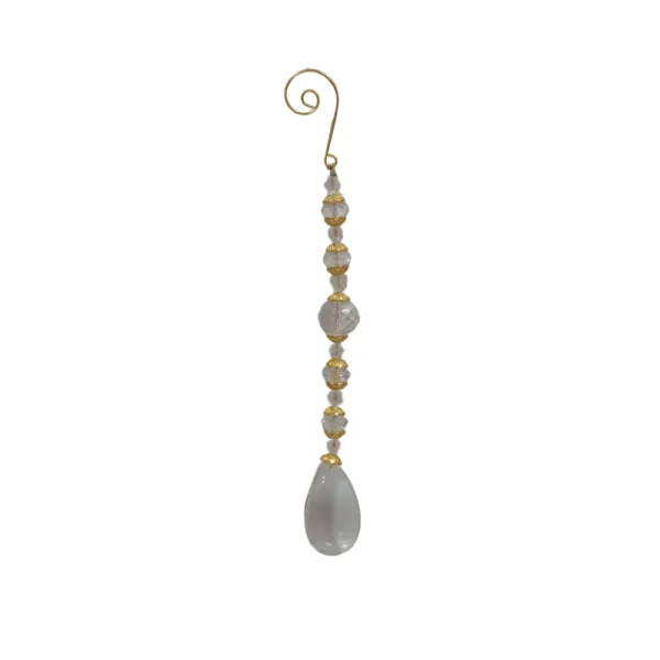 Acrylic Beaded Drop Ornament with Rhinestones 22cm