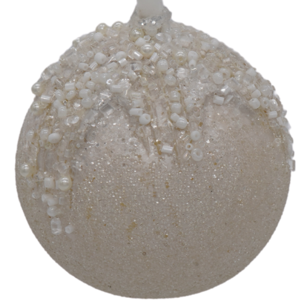 Beaded Pearl Christmas Ornament