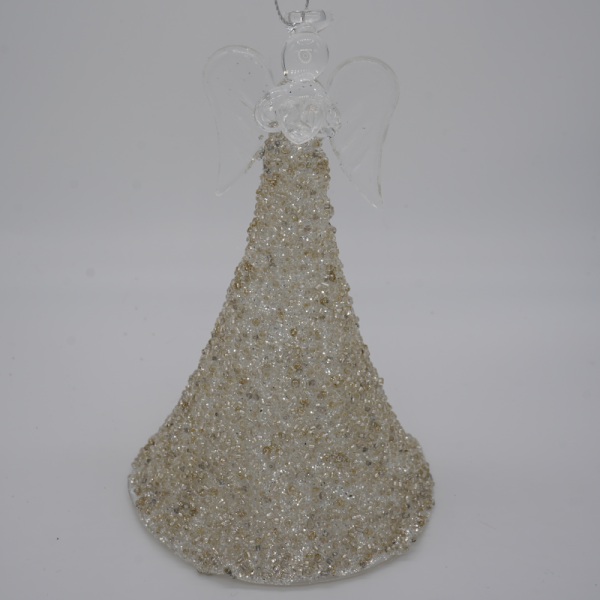 Glitter Angel Christmas Ornament