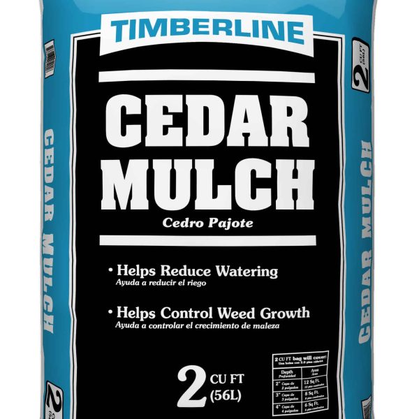 Timberline Cedar Shredded Mulch, 2 cubic foot bag